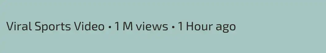 Viral Sports Video • 1 M views • 1 Hour ago